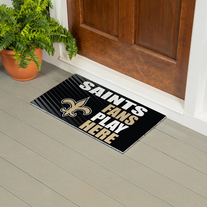 Evergreen New Orleans Saints Fan PVC Mat, 28 in. x 16 in.