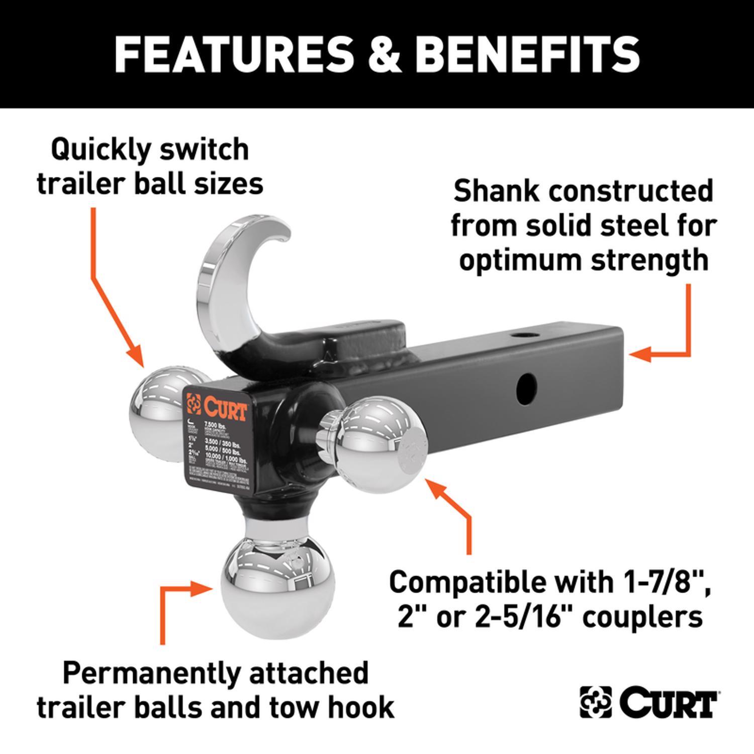 CURT Tri-Ball Mount