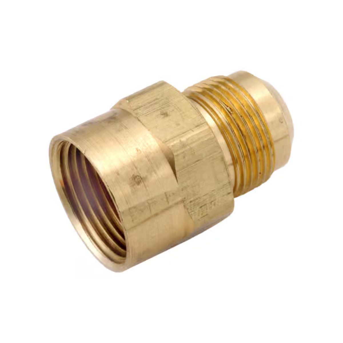 Anderson Metals 15/16 in. Flare in. x 1/2 in. D FIP Brass Coupling