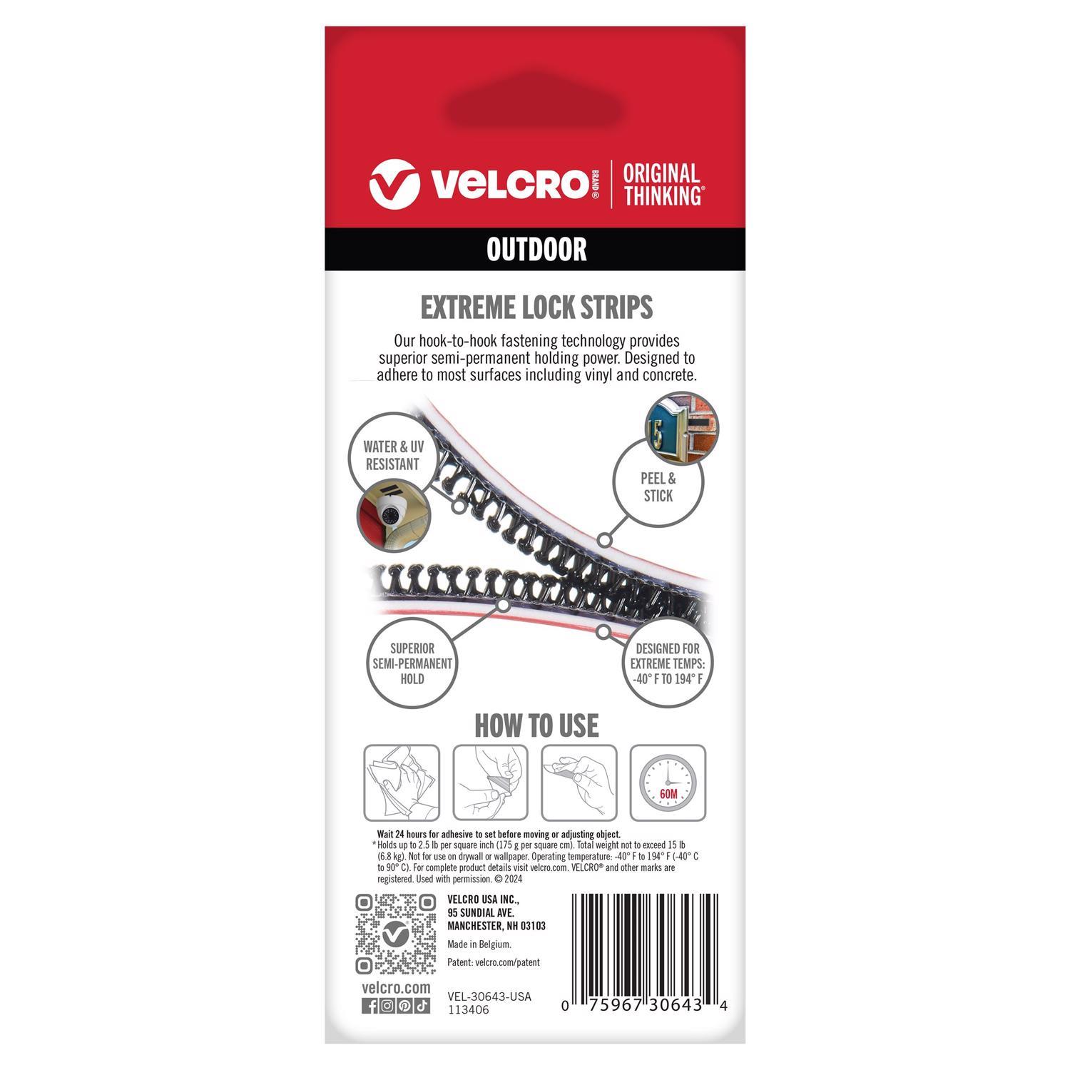 VELCRO Brand ALFA-LOK Small Plastic Mounting Square 3 in. L 4 pk
