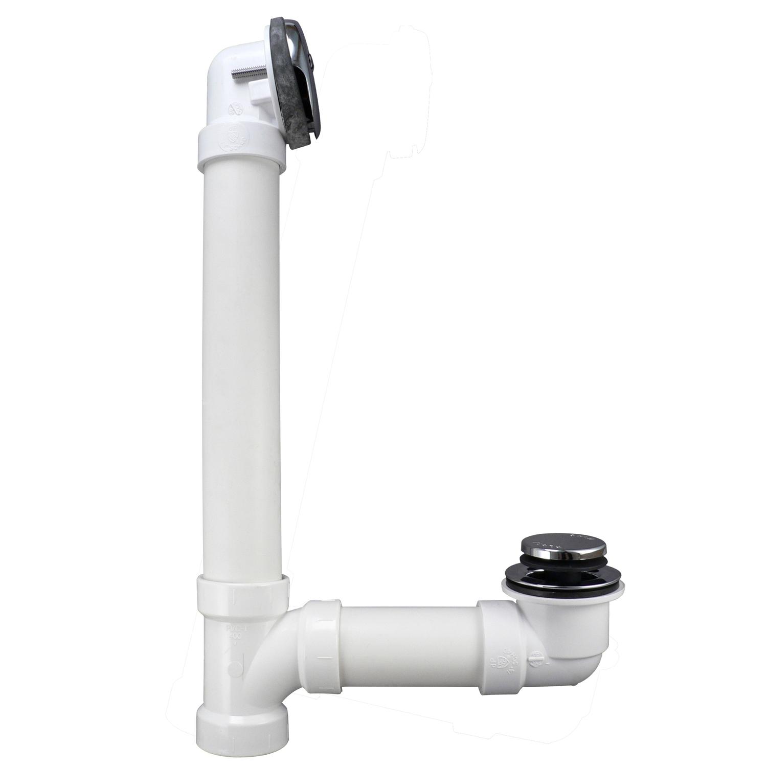 Keeney Foot Lok Stop 1-1/2 in. D Chrome PVC Bath Drain