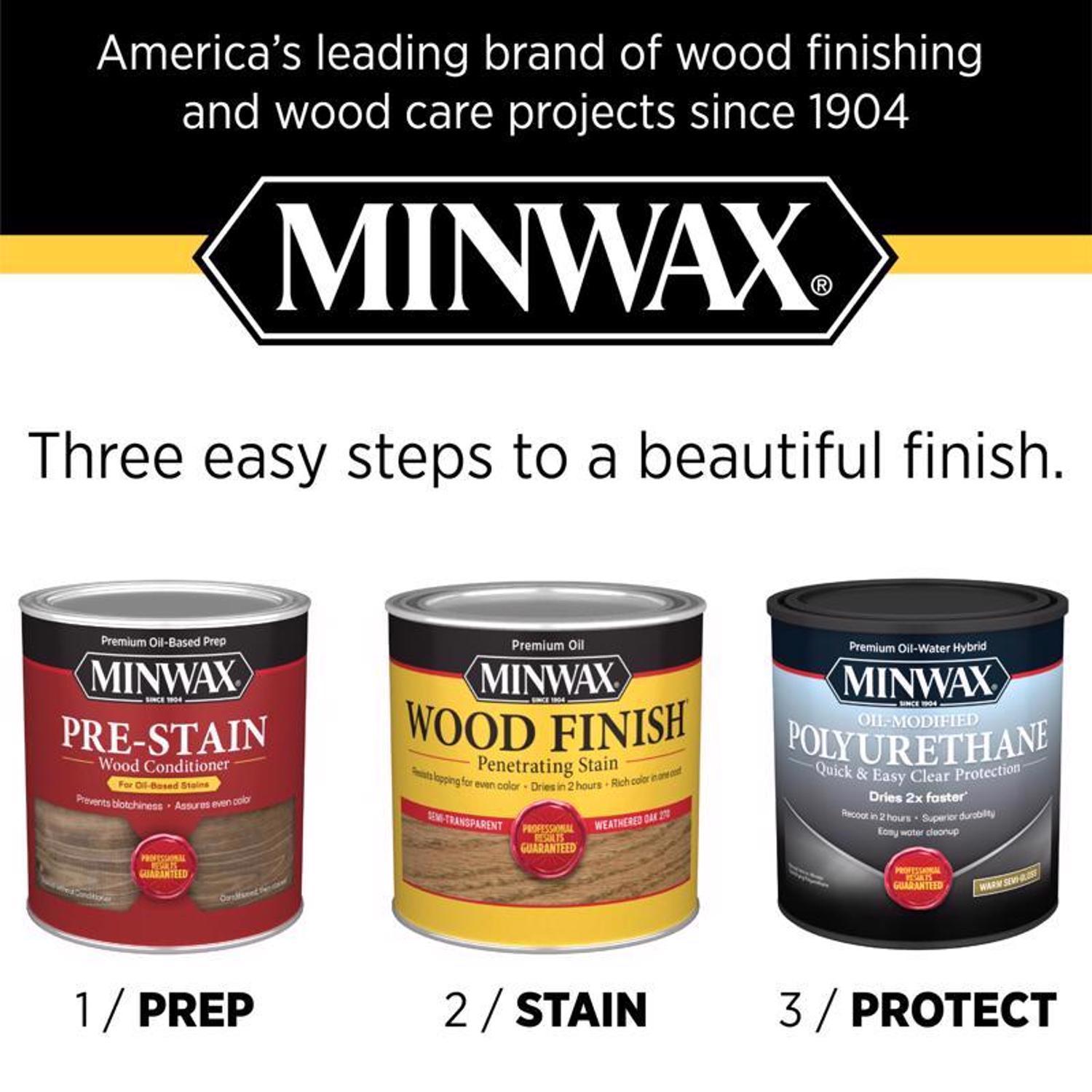 Minwax Wood Finish Semi-Transparent Dark Walnut Oil-Based Penetrating Wood Stain 1/2 pt