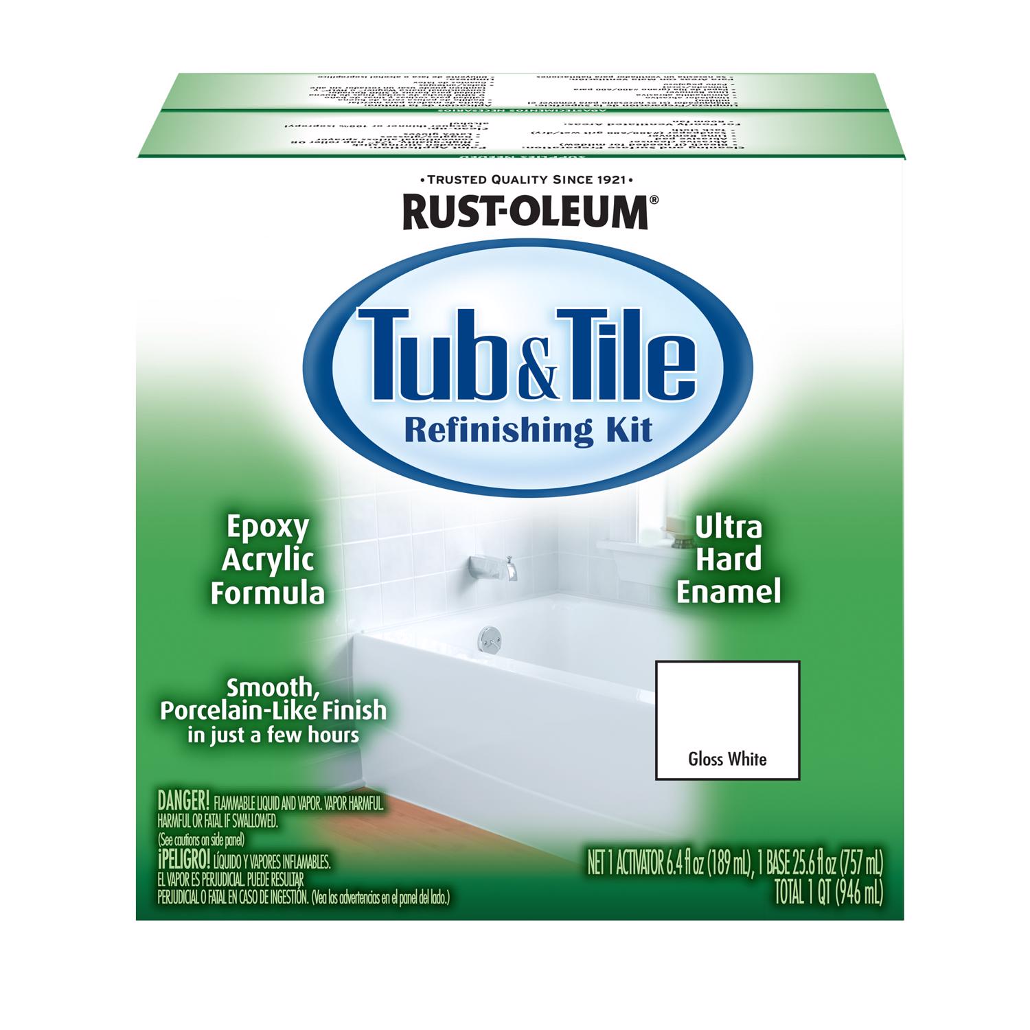 RustOleum Specialty Gloss White Tub and Tile Refinishing Kit Interior