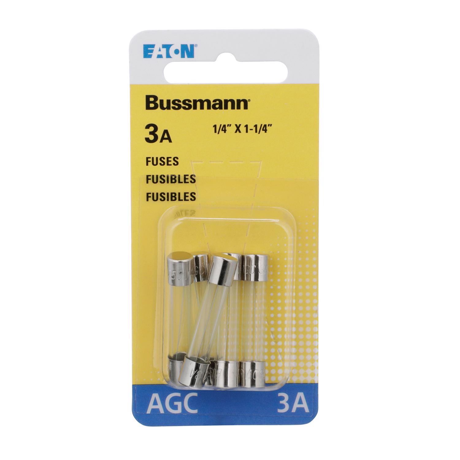 Bussmann 3 amps AGC Clear Blade Fuse 5 pk