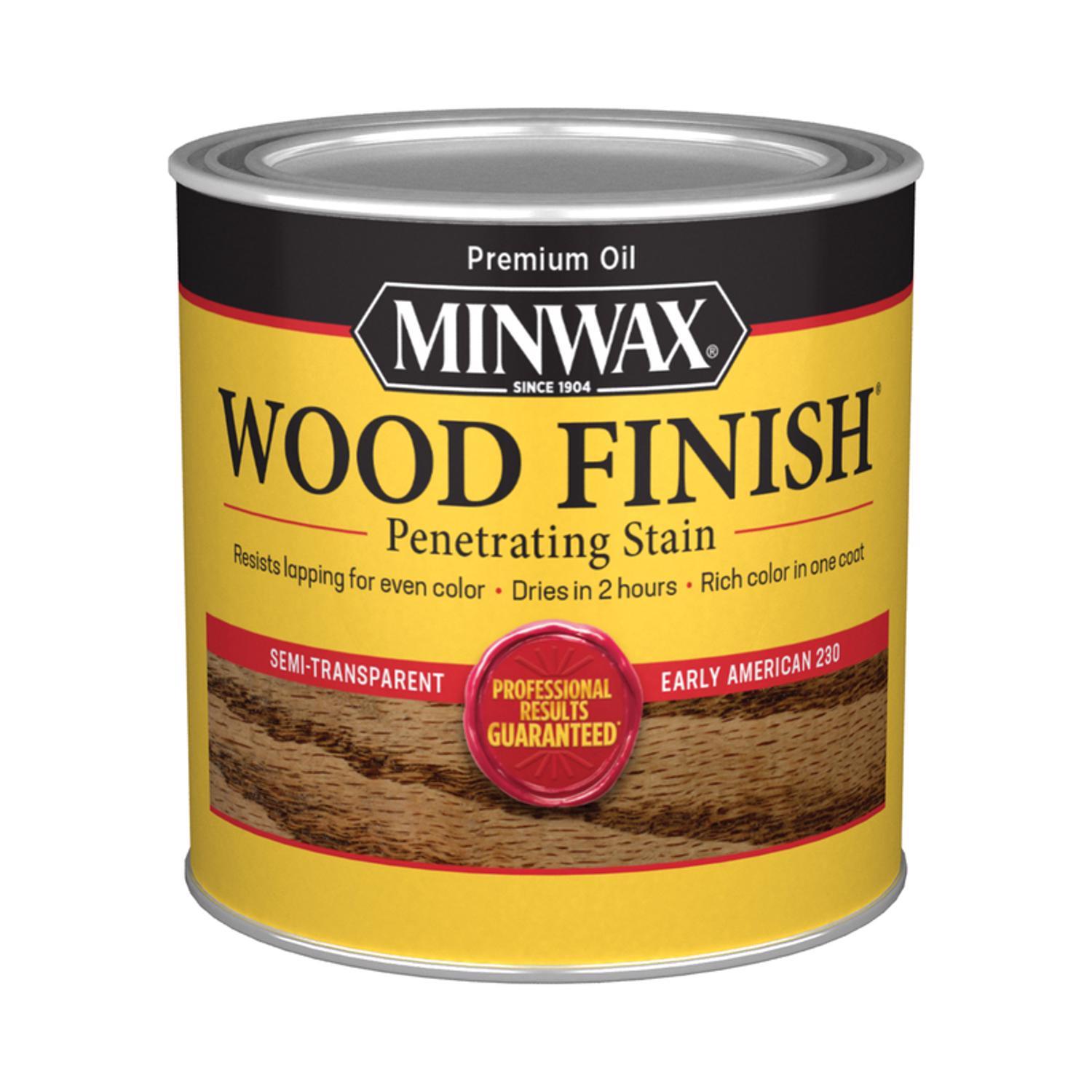 Minwax Wood Finish Semi-Transparent Early American Oil-Based Penetrating Wood Stain 1/2 pt