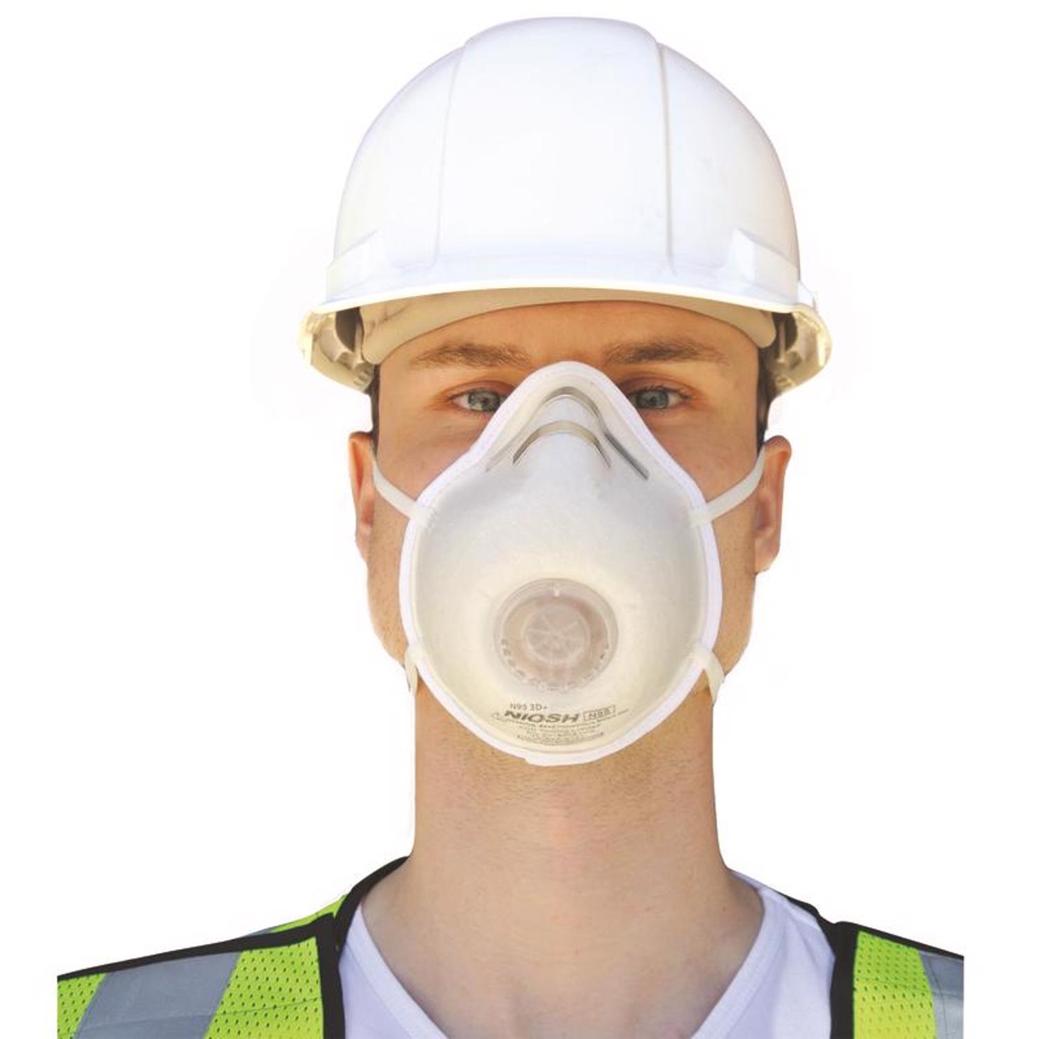 SoftSeal Might Max N95 Respirator Mask Valved White One Size Fits Most 10 pk