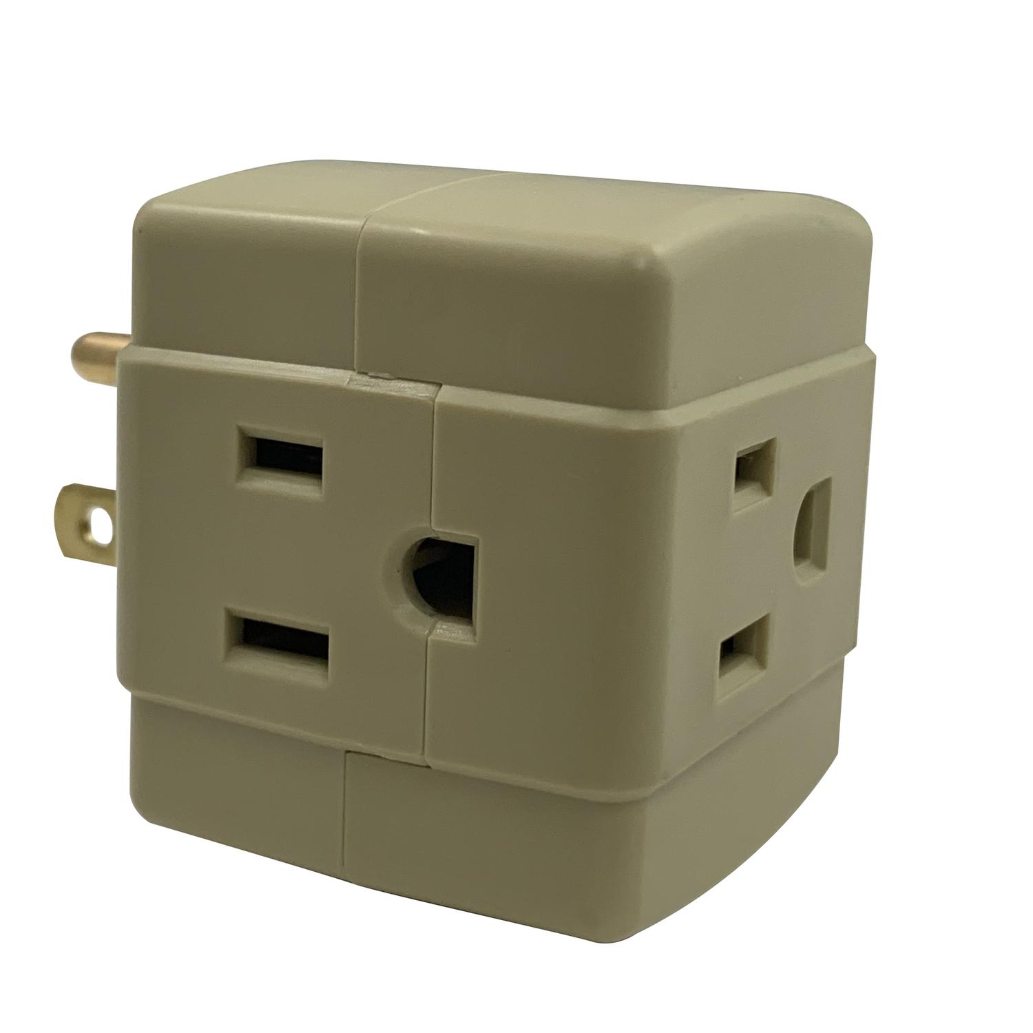 Ace Grounded 3 outlets Adapter 1 pk