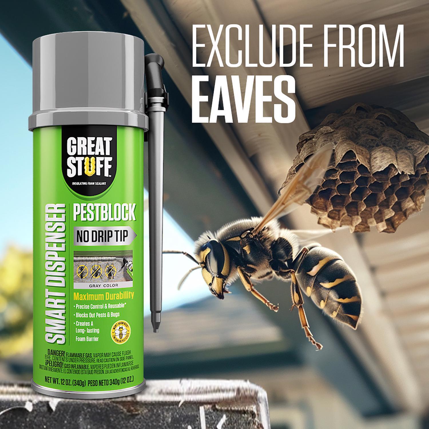 Great Stuff Smart Dispenser Gray Polyurethane Insulating Foam Sealant 12 Oz