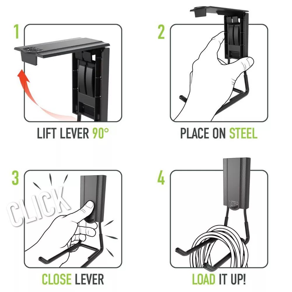 Gator Magnetics MEGA 4.5 In. Black Closed Magnetic Hook