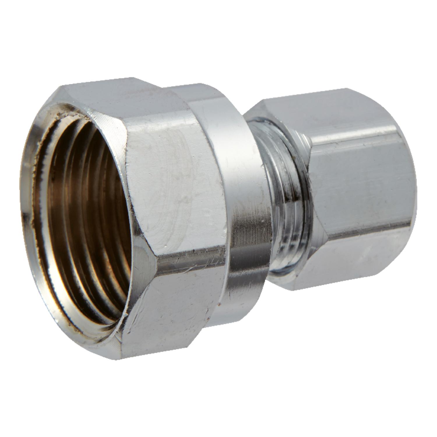 Ace 1/2 in. FPT 3/8 in. D Compression Brass Straight Connector