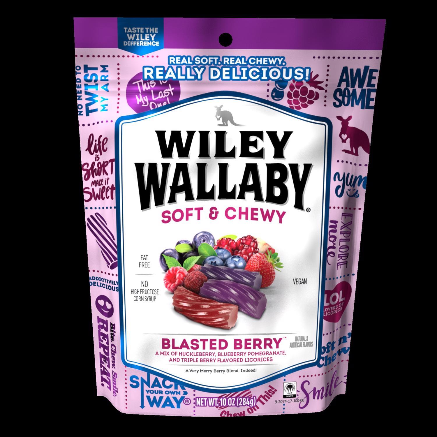 Wiley Wallaby Australian Style Blasted Berry Licorice 10 oz