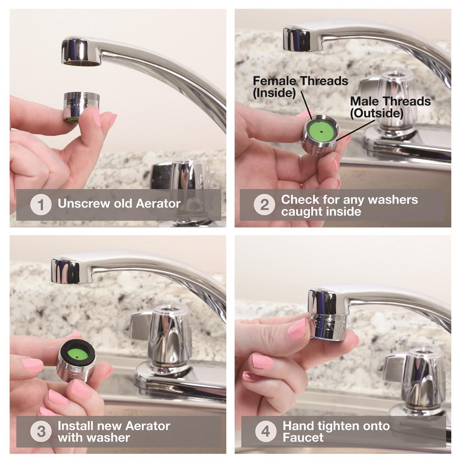 Ace Dual Thread 15/16 in.- 27M x 55/64 in.-27F Chrome Faucet Aerator