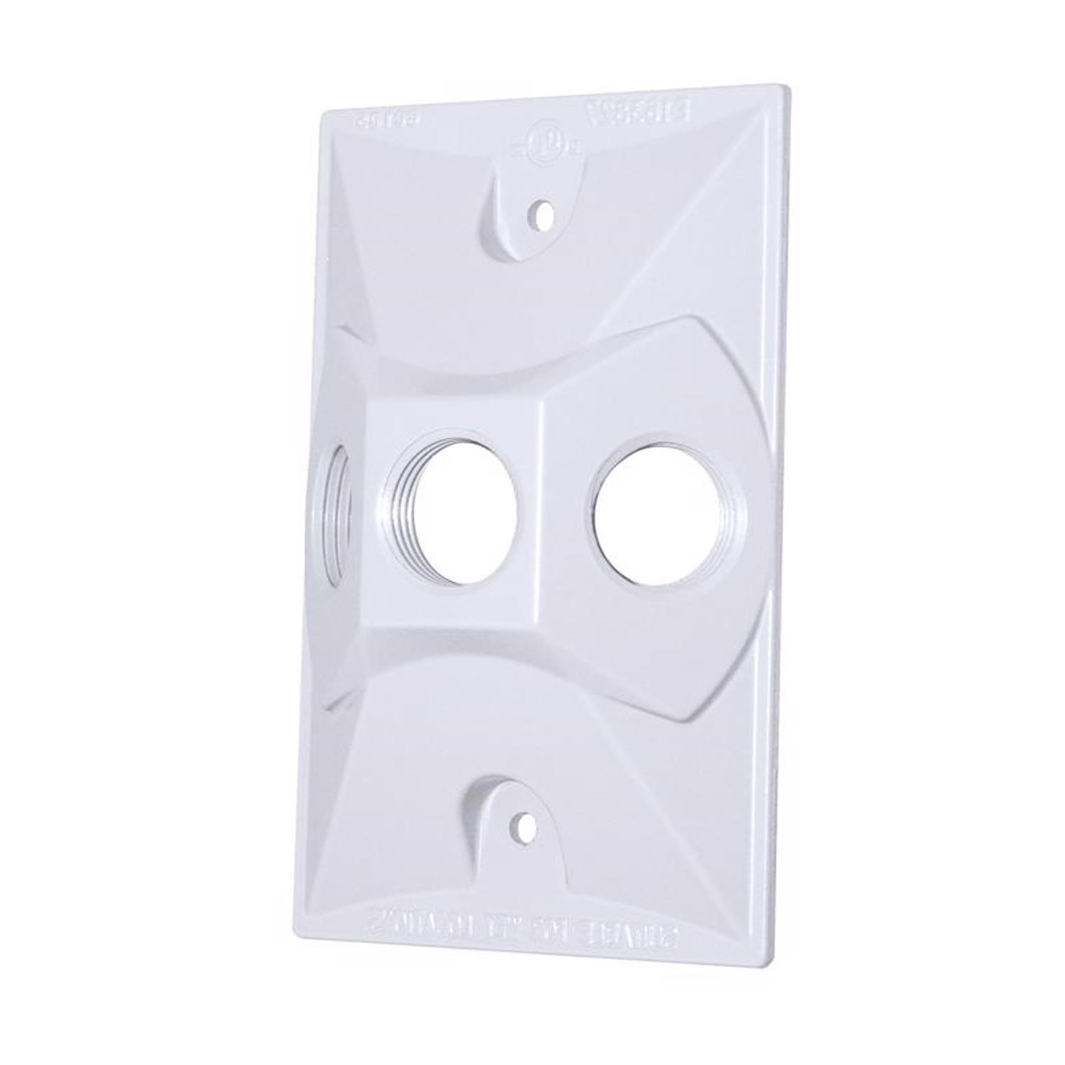Sigma Engineered Solutions Rectangle Die-Cast Metal 1 gang 4.61 in. H X 2.85 in. W Lampholder Cover