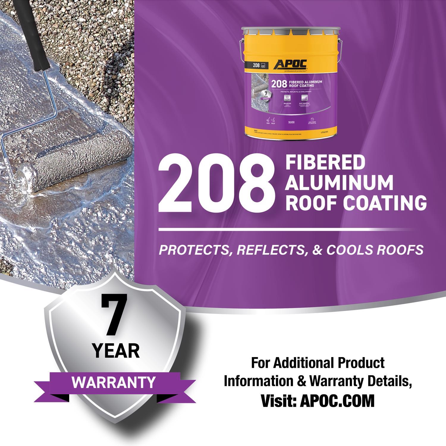 APOC High-Gloss Silver Fibered Aluminum Roof Coating 5 gal
