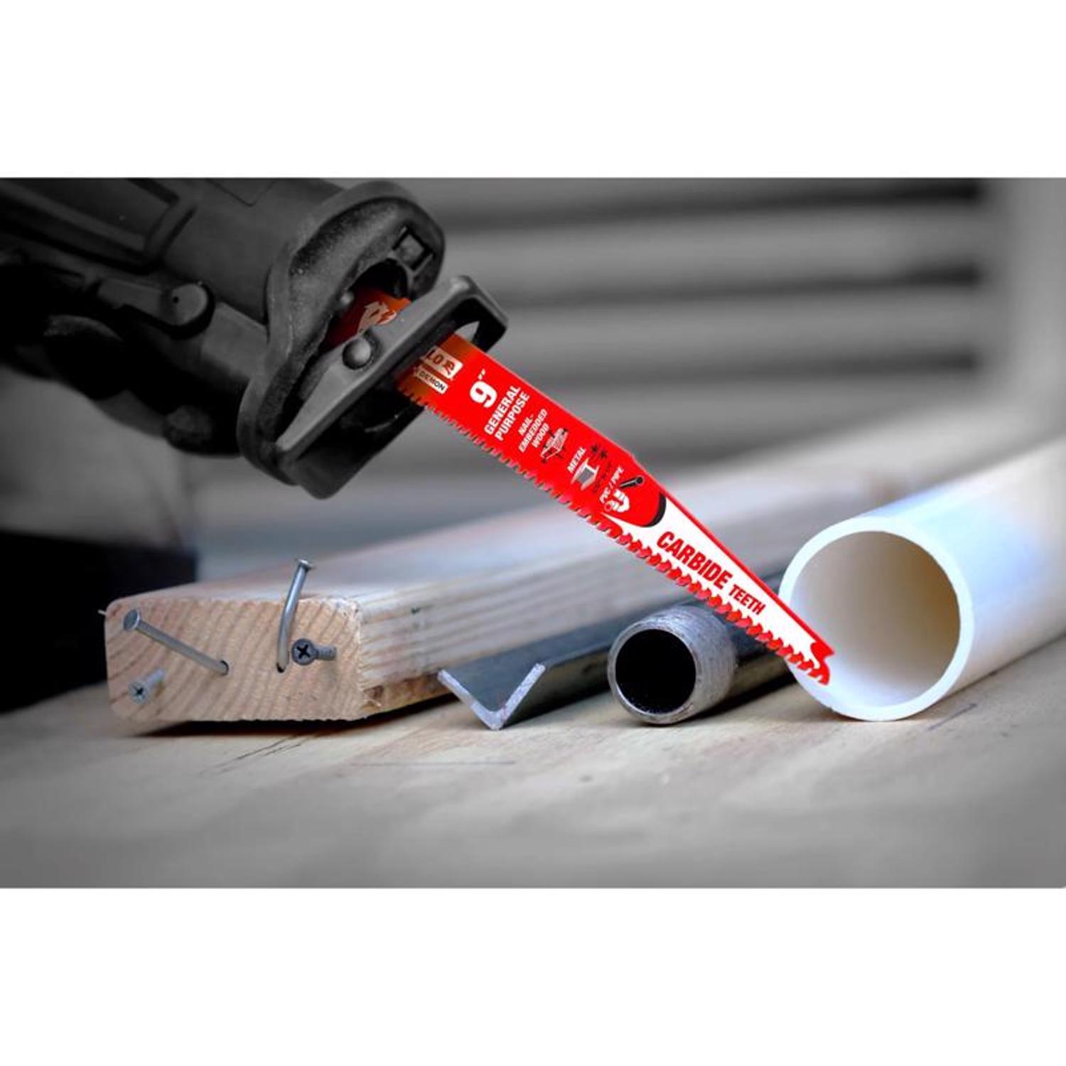 Diablo Demo Demon 9 in. Carbide Tipped General Purpose Reciprocating Saw Blade 6/9 TPI 1 pk