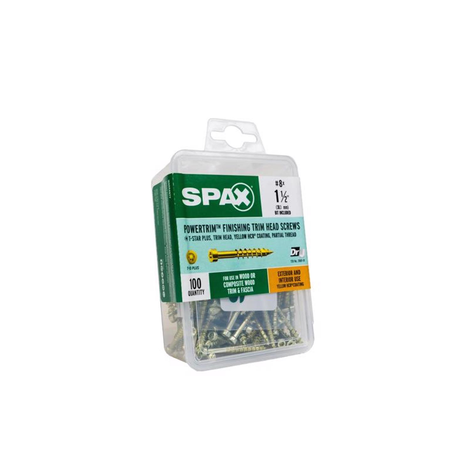 SPAX PowerTrim No. 8 in. X 1-1/2 in. L Star Round Head Serrated Trim Screws