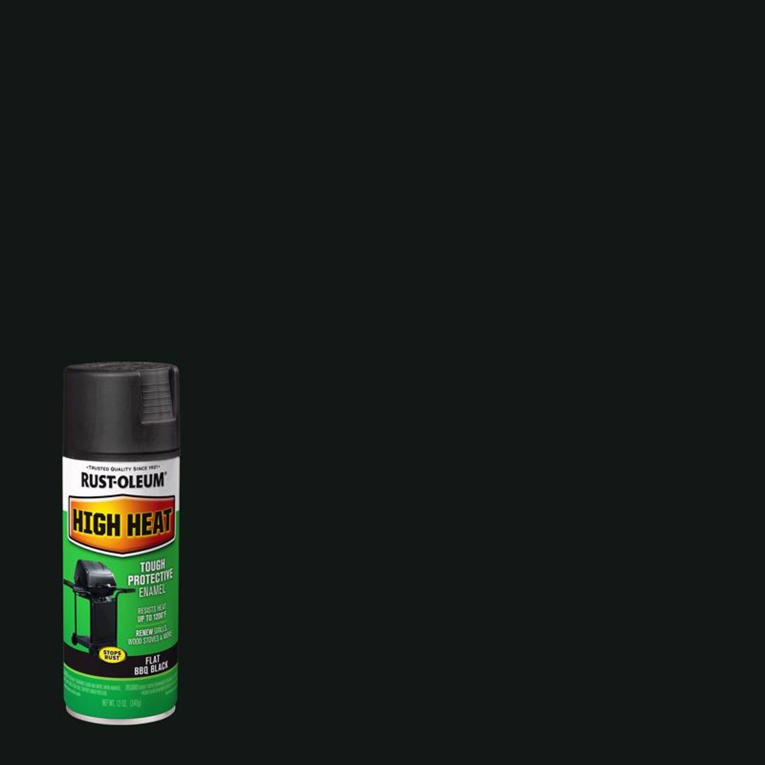 Rust-Oleum Specialty Satin Bar-B-Que Black High Heat Spray Paint 12 oz