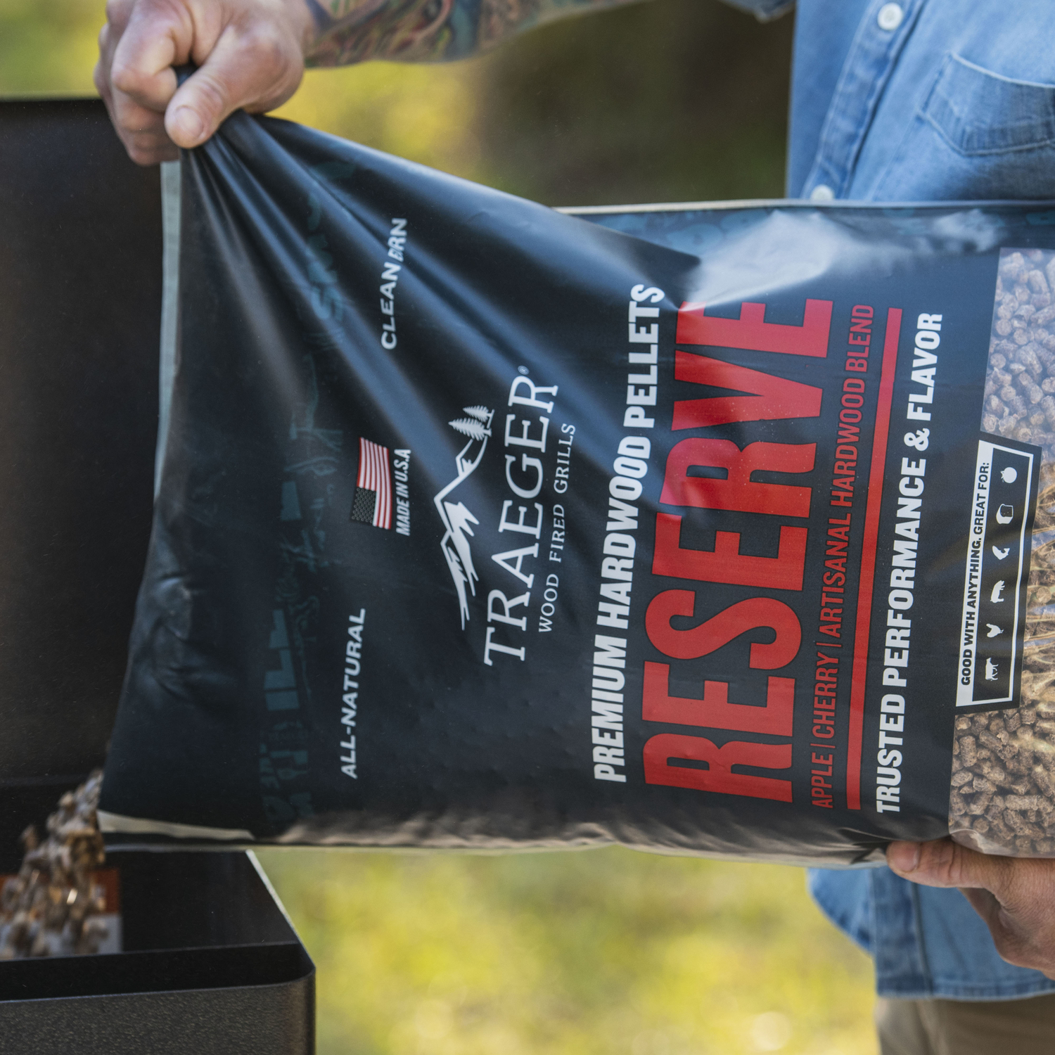 Traeger Reserve Apple, Cherry, Oak Blend Wood Pellet Fuel 20 lb Stine