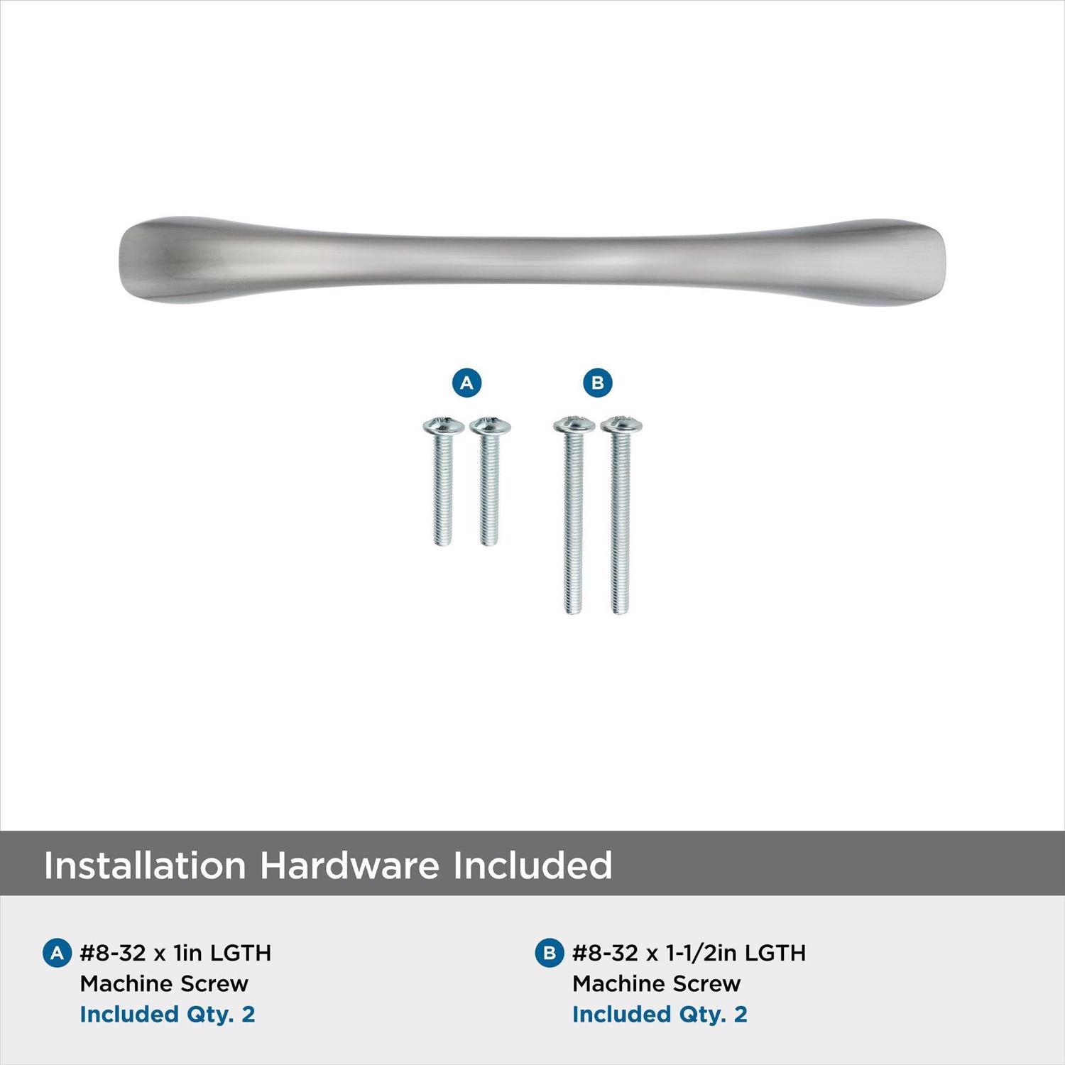 Amerock Allison Cabinet Pull 3-3/4 in. Satin Nickel 1 pk