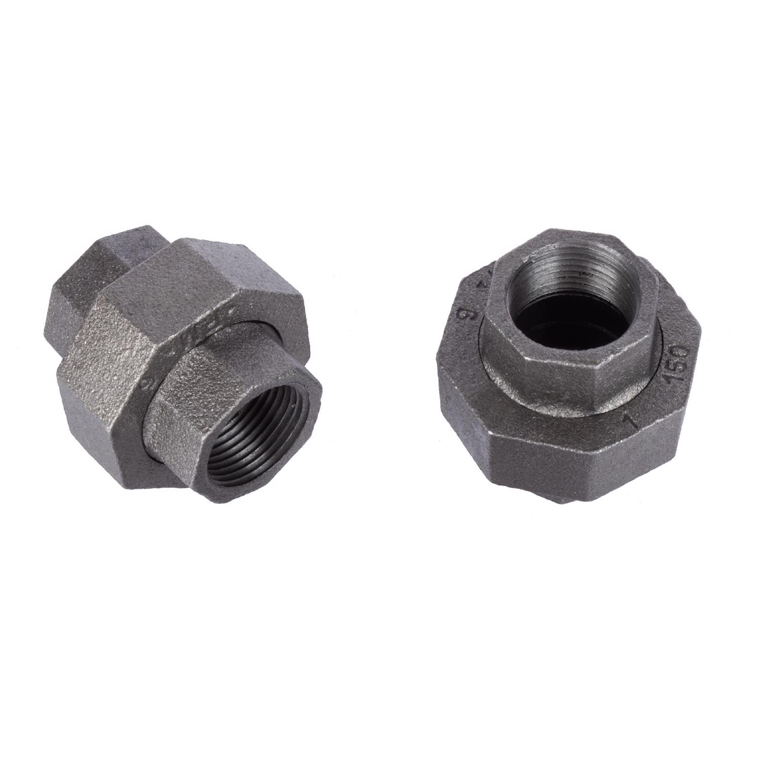 STZ Industries 1 in. FIP each X 1 in. D FIP Black Malleable Iron Union