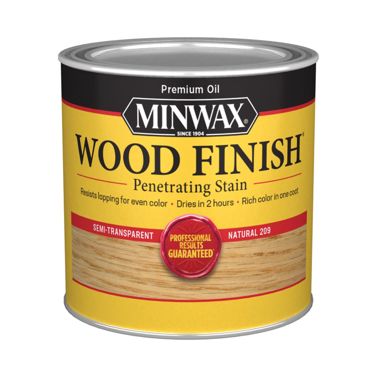 Minwax Wood Finish Semi-Transparent Natural Oil-Based Penetrating Wood Stain 1/2 pt