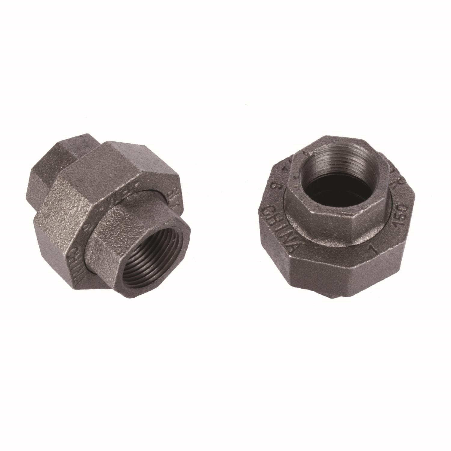 STZ Industries 1/2 in. FIP each X 1/2 in. D FIP Black Malleable Iron Union