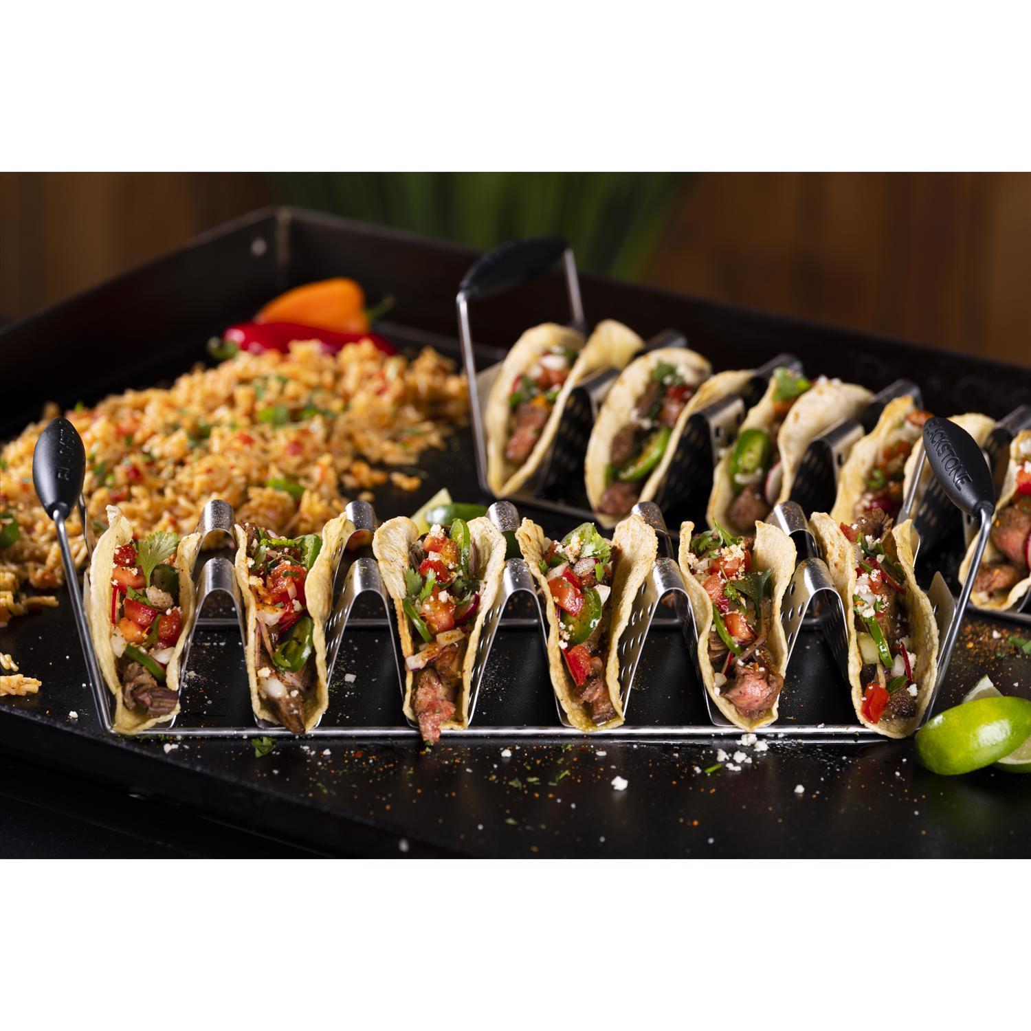 Blackstone Deluxe Stainless Steel Taco Tray 17.71 in. L X 4.5 in. W 2 pk