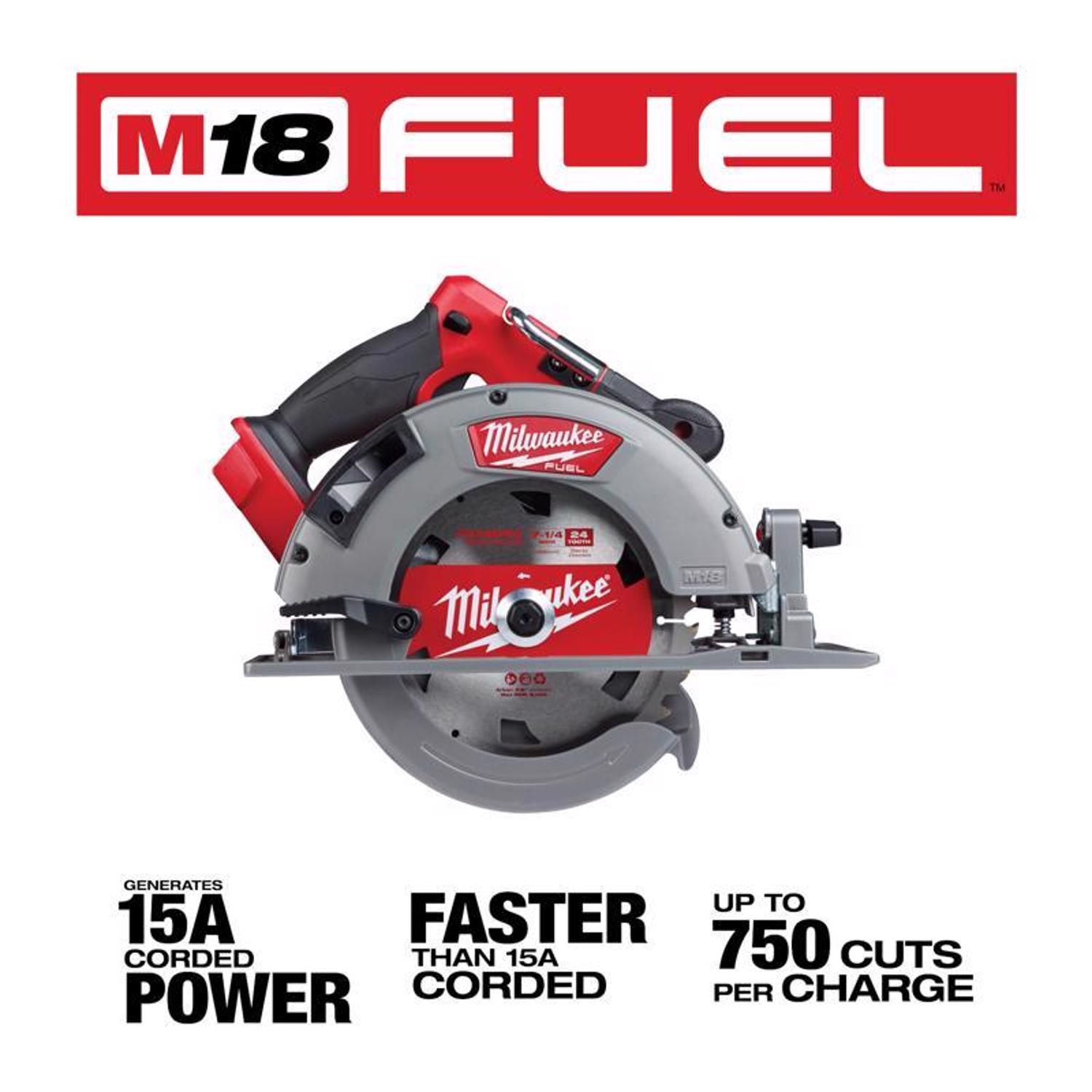 Milwaukee M18 FUEL 18 V 7-1/4 in. Cordless Brushless Circular Saw Tool Only