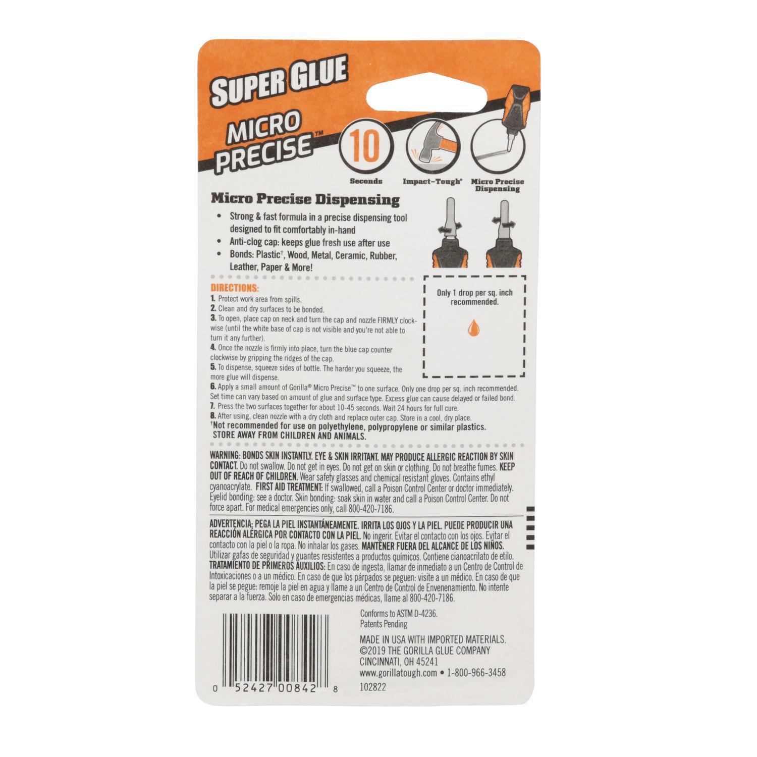 Gorilla High Strength Clear All Purpose Super Glue 0.19 oz