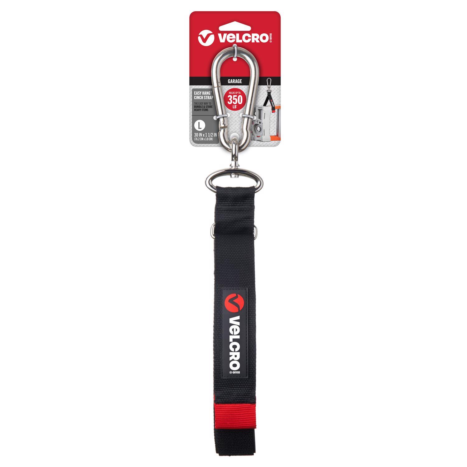 VELCRO Brand Easy Hang 30 in. L Zinc-Plated Black Nylon/Steel Large Storage Strap 350 lb. cap. 1 pk