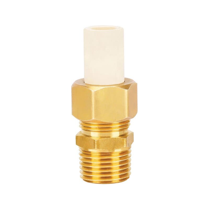 Homewerks Schedule 40 1/2 in. Compression X 1/2 in. D MPT CPVC/Brass Adapter Coupling