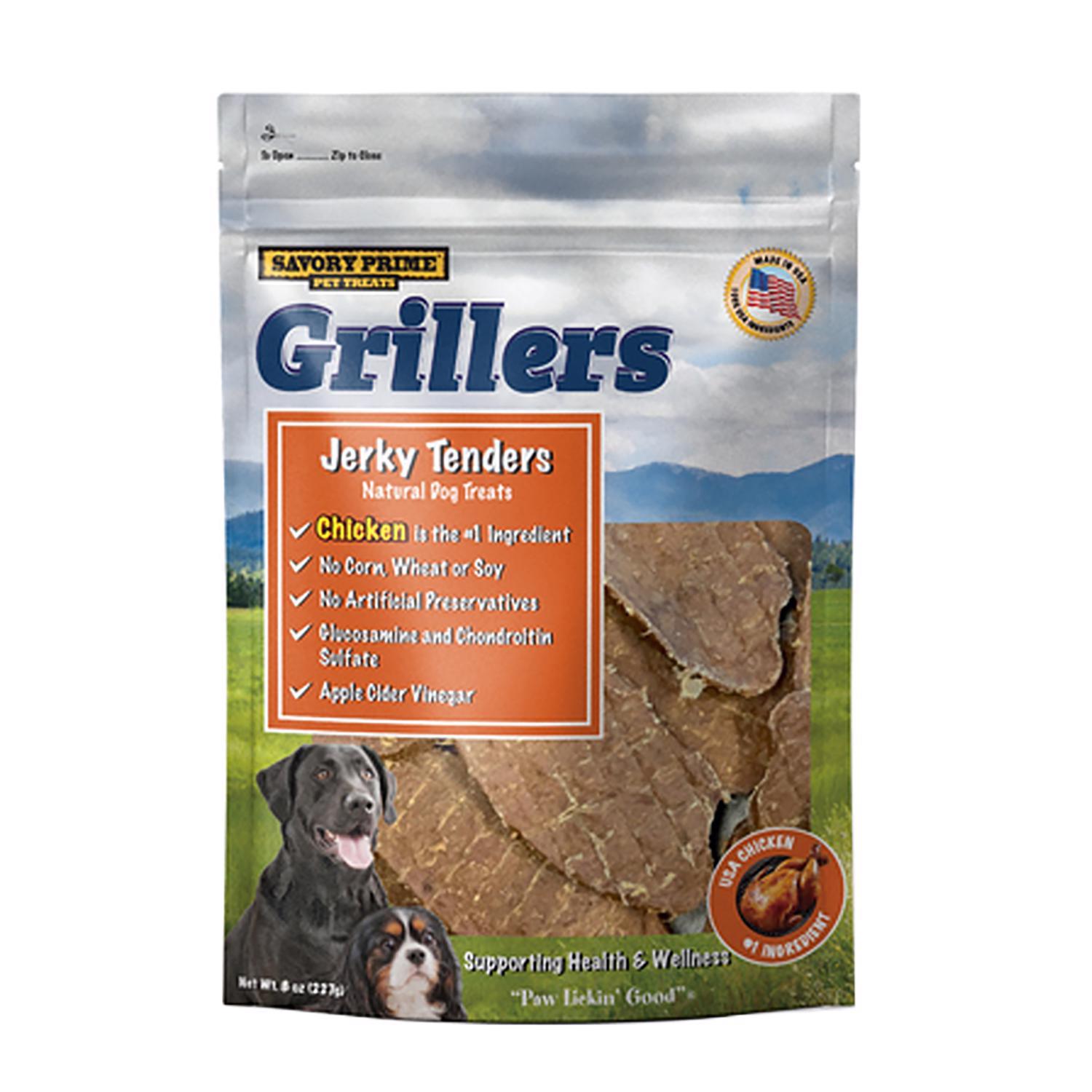 Savory Prime Grillers Chicken Grain Free Jerky Tenders For Dogs 8 oz