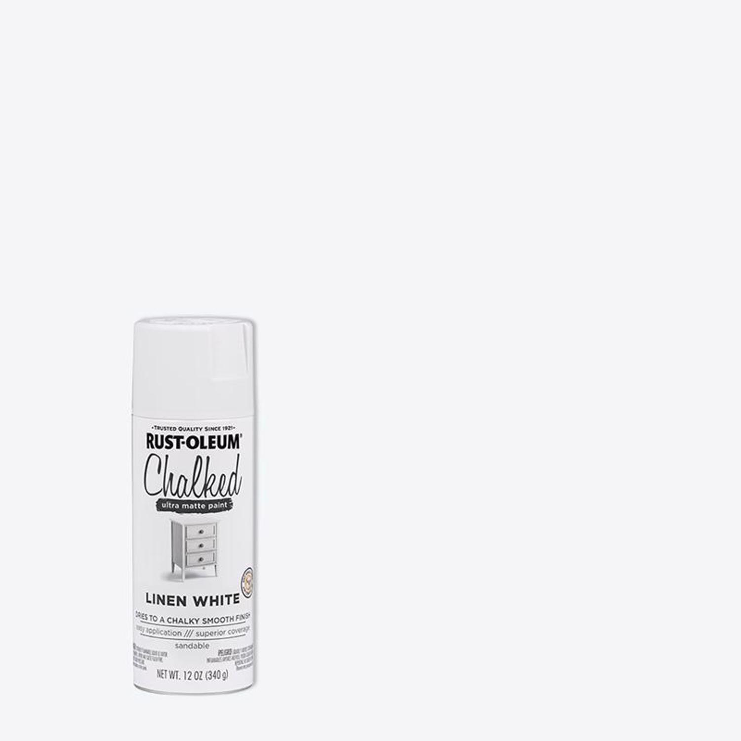 Rust-Oleum Chalked Matte Linen White Chalky Finish Paint 12 oz