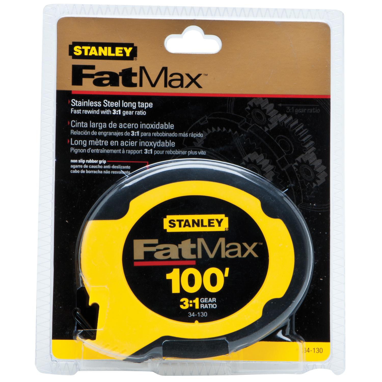 Stanley FatMax 100 ft. L X 0.38 in. W Long Tape Measure 1 pk