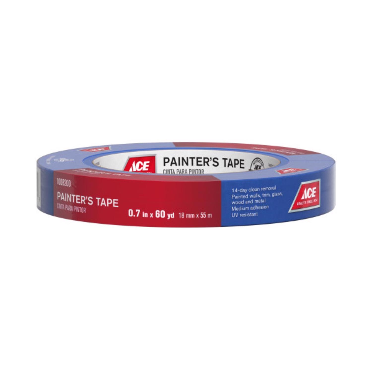 Ace Clean Release 0.7 in. W X 60 yd L Blue Medium Strength Painter's Tape 1 pk