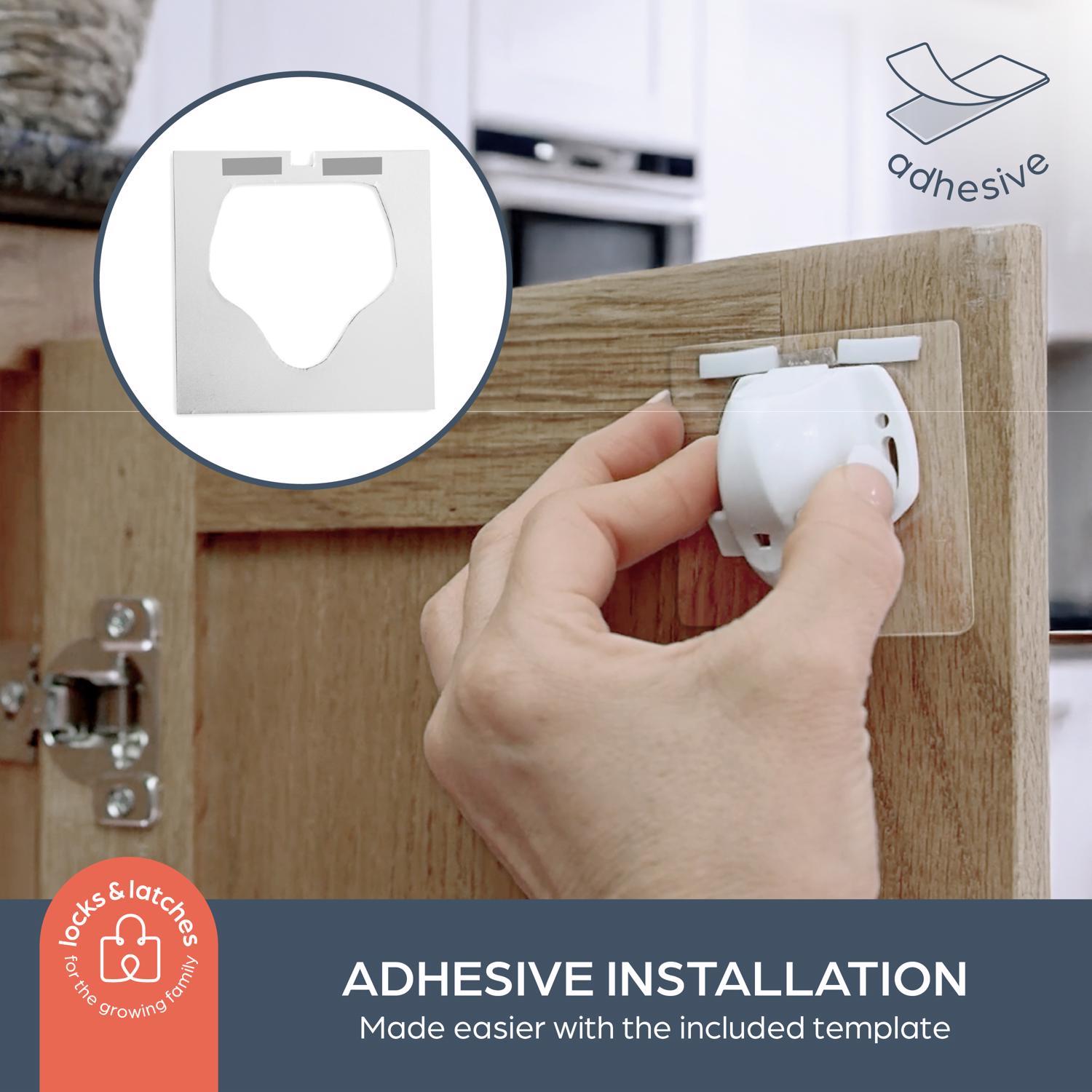 Dreambaby Adhesive Mag Lock White Plastic Adhesive Magnetic Cabinet Locks 5 pk
