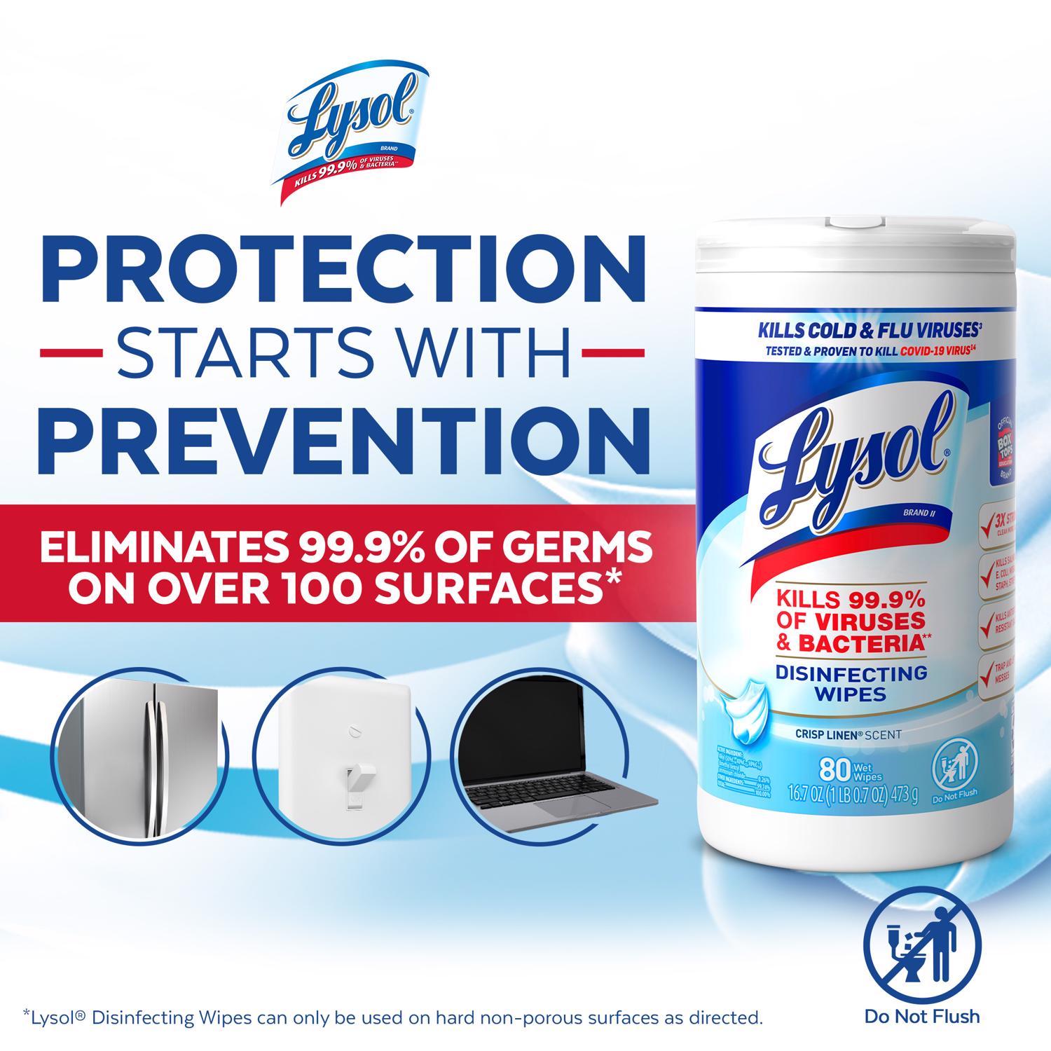Lysol Fiber Weave Disinfecting Wipes 80 pk