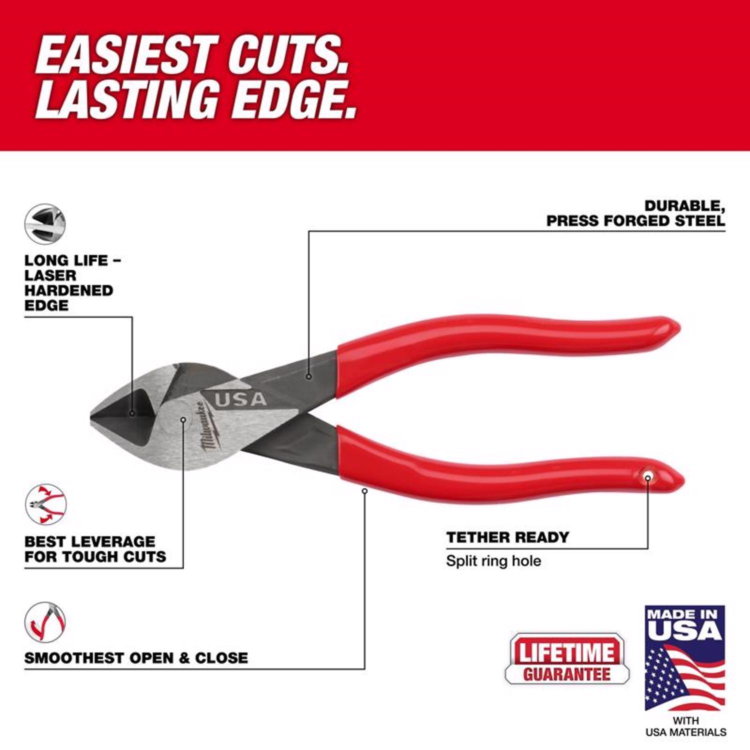 Milwaukee Made In USA 6.5 in. Forged Steel Diagonal Pliers