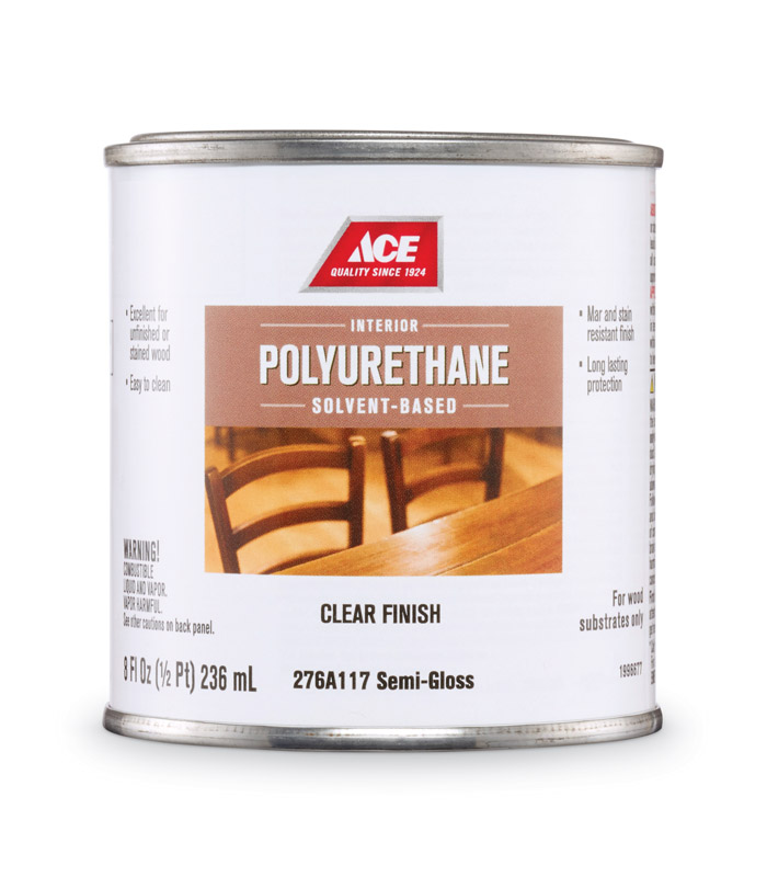 Ace Semi-Gloss Clear Solvent-Based Polyurethane 1/2 pt.
