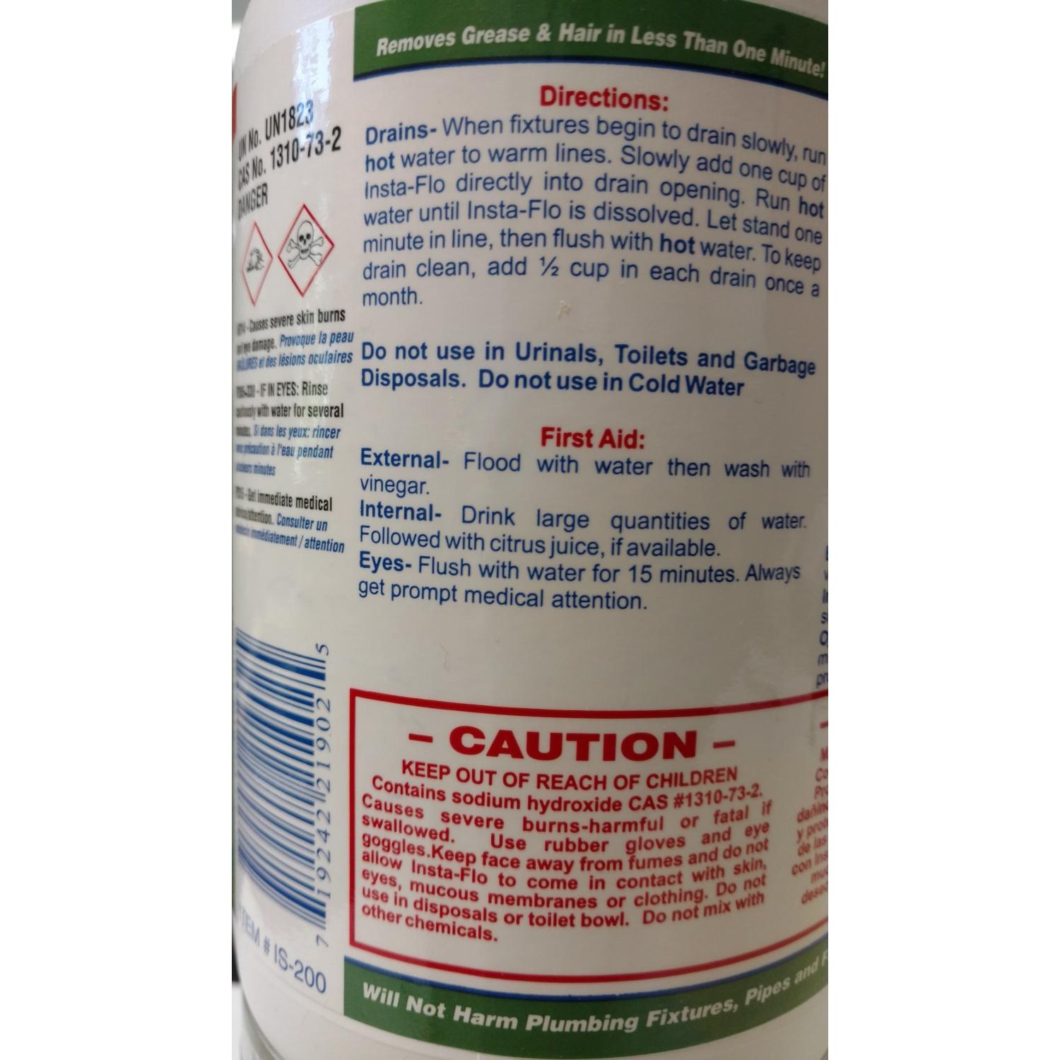 Insta-Flo Crystals Drain Cleaner 2 lb