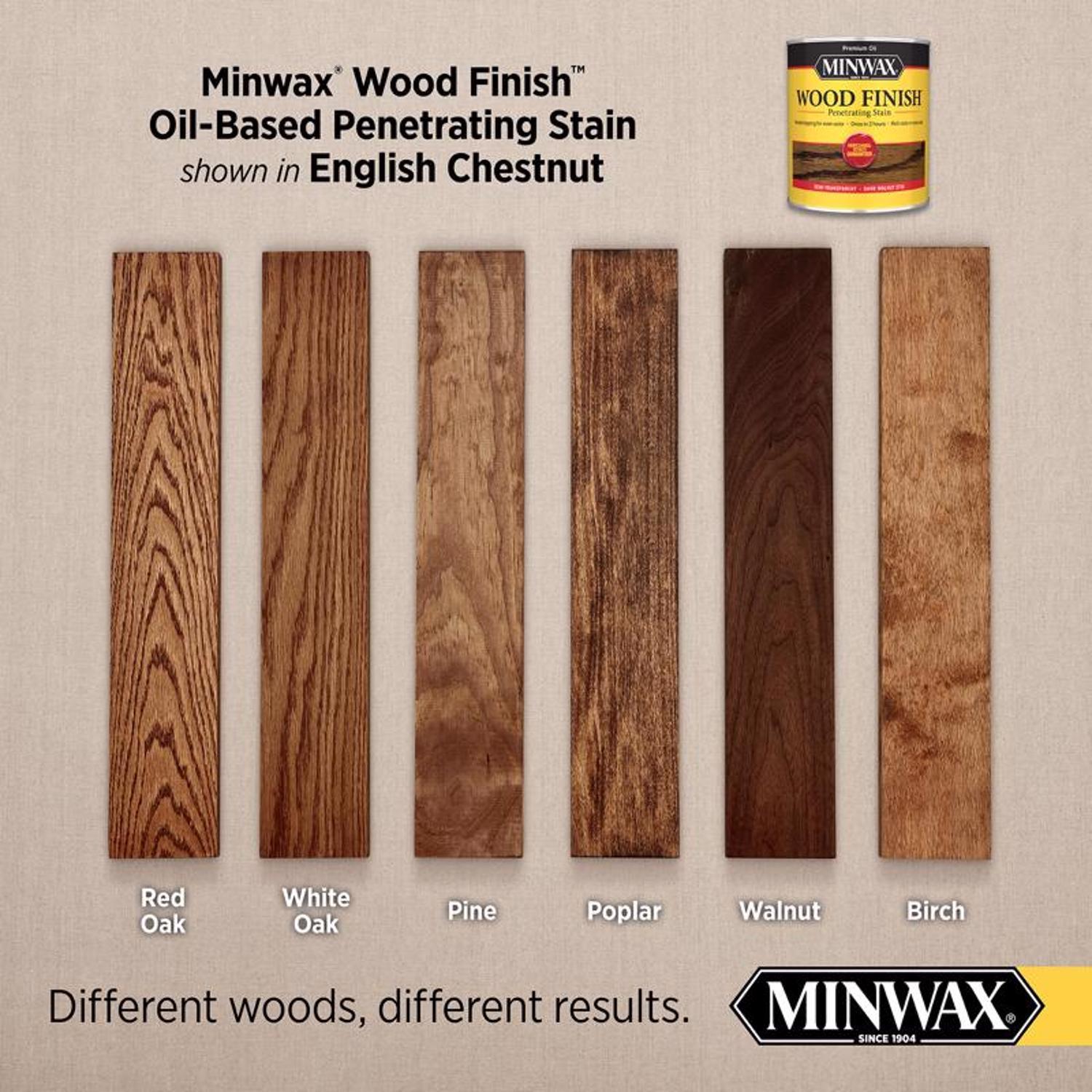 Minwax Wood Finish Semi-Transparent English Chestnut Oil-Based Penetrating Wood Stain 1/2 pt