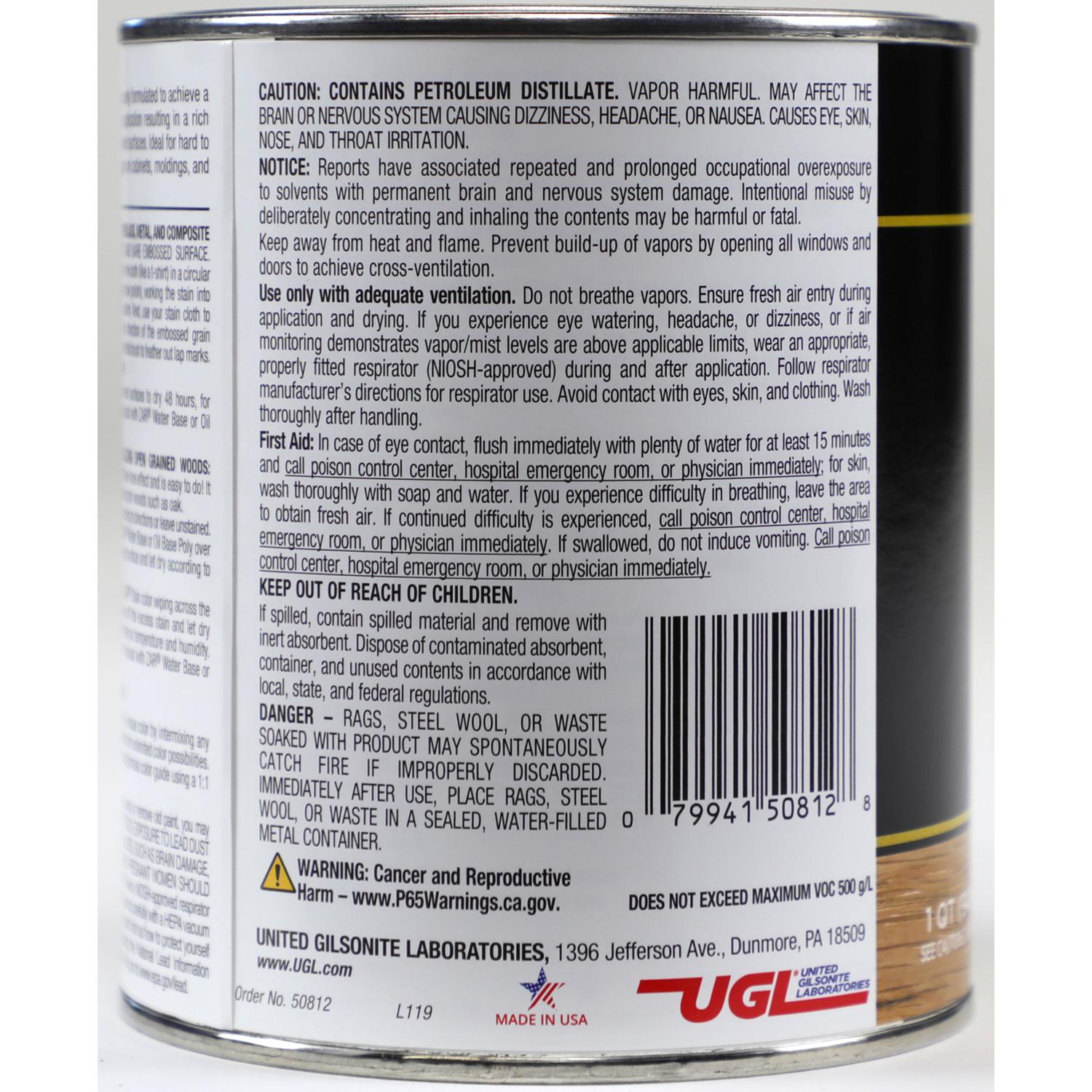 ZAR Semi-Transparent Champagne Oil-Based Polyurethane Wood Stain 1 qt