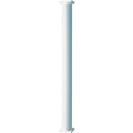 Column Round White Almond 8 in. x 8 in. W/C&B