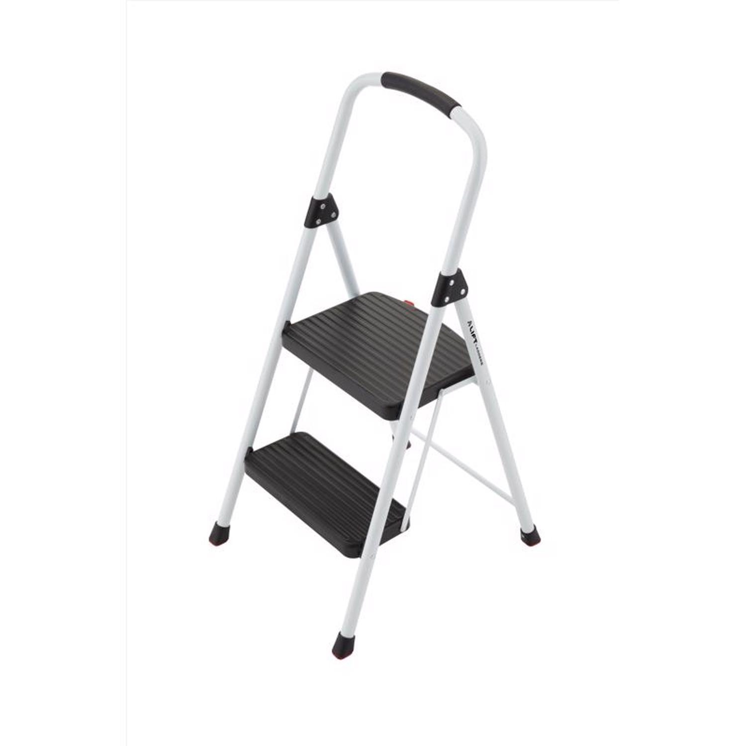 Lift Ladders 40.16 in. H X 17.3 in. W X 2.5 in. D 225 lb. capacity 2 step Steel Folding Step Stool