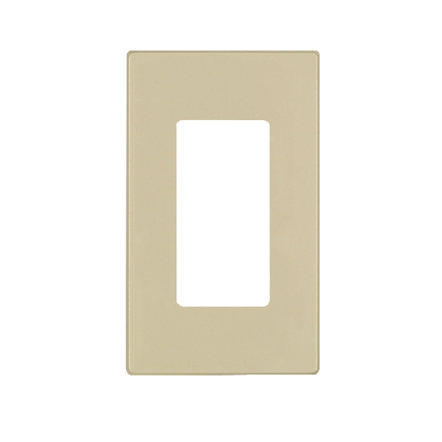 Leviton Ivory 1 gang Thermoset Plastic Decorator Wall Plate 1 pk