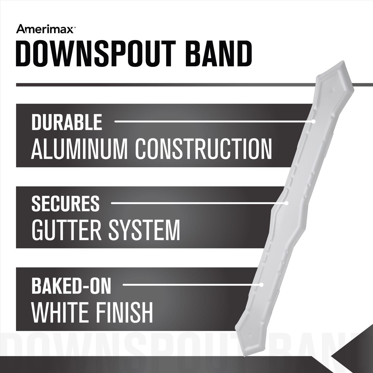 Amerimax 0.25 in. H X 2 in. W X 13.5 in. L White Aluminum K Downspout Strap