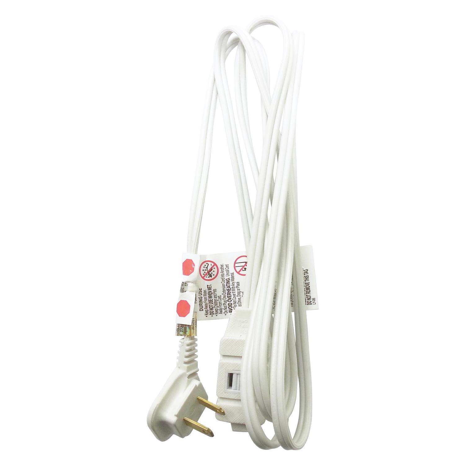 Ace Indoor 6 ft. L White Extension Cord 16/2 SPT-2