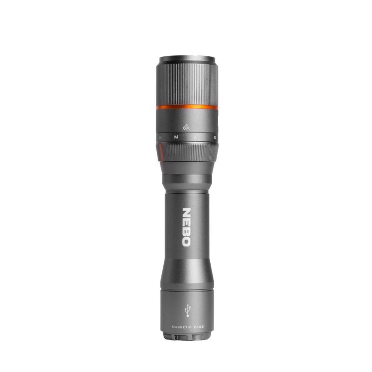 NEBO Davinci 1000 lm Black LED Rechargeable Flashlight 18650 Battery