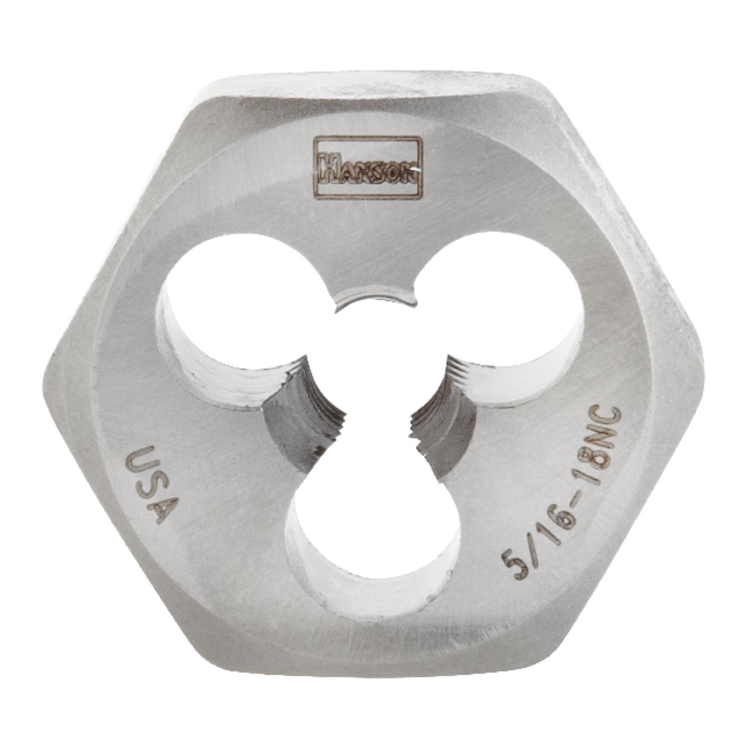Irwin Hanson High Carbon Steel SAE Hexagon Die 5/16 in. 1 pc