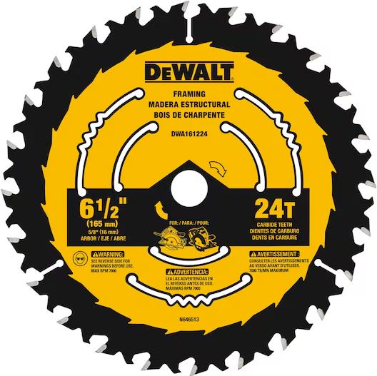 DEWALT Circular Saw Blade, 6-1/2in., 18 Tooth